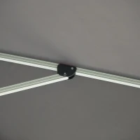 Outsunny 3m Cantilever Aluminium Frame 360 Rotation Hanging Parasol w/ Cross Base Grey(m-9)