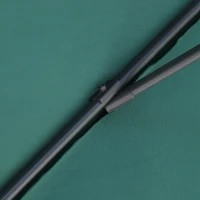 Outsunny Square Umbrella Parasol W/360° Rotation, 245Lx245Wx248H cm-Green(m-9)