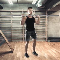 HOMCOM 5cm Weight Lifting Barbell Bar with Anti-slip Hand Grip, Spring Collars, Solid Steel, Olympic Bar for Home Fitness Exercise Gym Equipment(m-2)