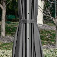 Outsunny 3 x 3(m) Aluminum Sun Square Canopy Top w/ Adjustable Pole Angle Dark Grey(m-11)