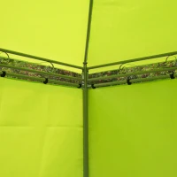 Outsunny 3m x3m Garden Metal Gazebo Marquee Patio Tent Canopy Shelter W/ Sidewalls-Lemon Green(m-8)