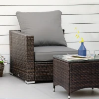 Outsunny Outdoor Seat and Back Cushion Set Patio Deep Seating Chair Replacement Cushion(m-10)