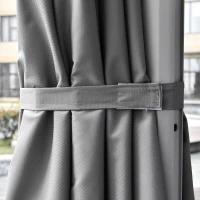 Outsunny 3 x 3(m) Outdoor Cantilever Roma Parasol 360° Rotating w/ Cross Base Light Grey(m-11)