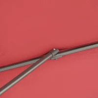 Outsunny Umbrella Parasol W/360° Rotation Φ294x248H cm-Wine Red(m-8)