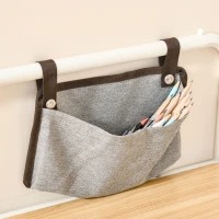 HOMCOM Bureau Informatique Table d'ordinateur Table d'étude 2 Pochettes Cadre en métal blanc dim. 98L x 46l x 98H cm Chêne Clair(m-8)