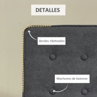 HOMCOM Sillón Relax Reclinable Manual Hasta 145° Sofá Relax Tapizado en Poliéster con Reposapiés Retráctil 68x87x100 cm Gris(m-6)