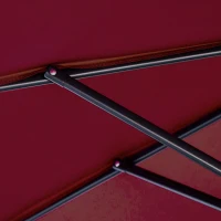 Outsunny Cantilever Umbrella Parasol Hanging Banana Steel Dark Green 3M Patio Wine Red(m-10)