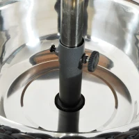 Outsunny Rattan Ice Bucket W/Table-Brown(m-7)