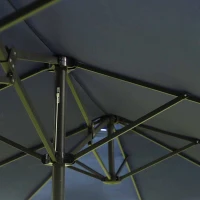 Outsunny Double-side Umbrella Parasol, Φ2.7x4.6Wx2.4H m-Blue(m-8)