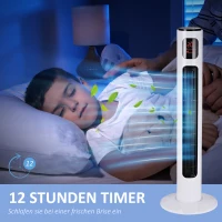 HOMCOM Wentylator kolumnowy 45 W biały+czarny 96 cm(m-7)