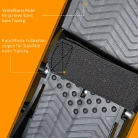 HOMCOM Rudergerät für zuhause klappbar mit Magnetbremssystem Sportgeräte zuhause Rudermaschine 8 Widerstandsstufen Schwarz 183 x 56 x 56 cm(m-7)