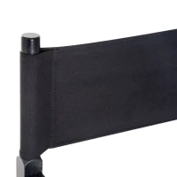 Homcom Sedia da Regista in Legno di Faggio e Seduta in Tessuto Oxford Nero(m-9)