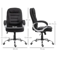 Vinsetto Krzesło biurowe funkcja przechylania ergonomiczne krzesło obrotowe 360° z regulacją wysokości 2 kolory(m-3)