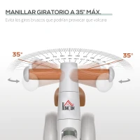 HOMCOM Bicicleta sin Pedales para Niños de 1-3 Años Bicicleta de Equilibrio con 3 Ruedas Silenciosas Correpasillos Triciclo de Bebé 60x24x37 cm Marrón(m-7)