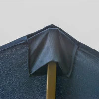Outsunny 4.6M Sun Umbrella Canopy Double-sided Crank Sun Shade w/ Cross Base Dark Blue(m-7)