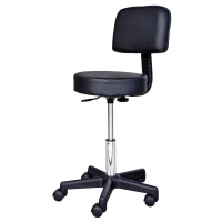 HOMCOM PROFESJONALNY TABORET OBROTOWY czarny(m-5)