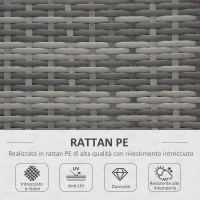 Set de Canapele din Ratan PE pentru Terasa cu 4 Piese de la Outsunny, Canapele pentru Exterior Rezistente la Intemperii(m-5)