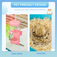 PawHut Cusca mare pentru hamsteri , refugiu pentru gerbili pe 5 niveluri, 59 cm x 36 cm x 69 cm, albastru deschis(m-5)