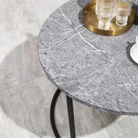 Outsunny set de mese rotunde pentru bistro, negru(m-6)