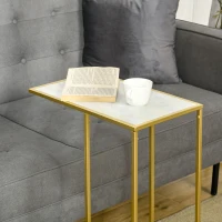 Outsunny Masuta Laterala Terasa – Blat Tip Marmura pentru Exterior(m-6)