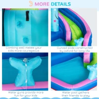 Outsunny Castel gonflabil pentru copii 3-8 ani, 5 in 1, 3.3x2.8x2 m(m-8)