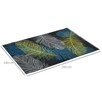 Covor modern HOMCOM, covoare cu pene abstracte Covor mare pentru sufragerie, dormitor, sufragerie, 140x200 cm(m-3)