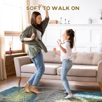 Covor modern HOMCOM, covoare cu pene abstracte Covor mare pentru sufragerie, dormitor, sufragerie, 140x200 cm(m-4)