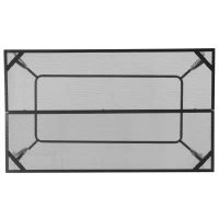 Outsunny Masa mare pentru terasa pentru 6 persoane, 150 cm cu cadru metalic, neagra(m-8)