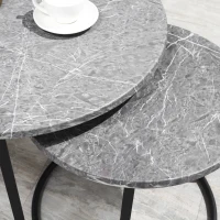 Outsunny set de mese rotunde pentru bistro, negru(m-7)