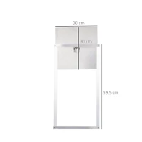 Usa automata pentru cotet pentru pui PawHut cu temporizator si senzor de lumina, cu corp complet din aluminiu, argintiu(m-3)
