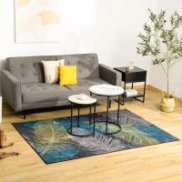 Covor modern HOMCOM, covoare cu pene abstracte Covor mare pentru sufragerie, dormitor, sufragerie, 140x200 cm(m-2)