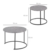 Outsunny set de mese rotunde pentru bistro, negru(m-3)