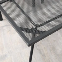 Outsunny Masa mare pentru terasa pentru 6 persoane, 150 cm cu cadru metalic, neagra(m-9)