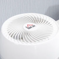HOMCOM Ventilator pentru flux de aer cu 3 viteze, oscilare la 70° inclinare la 90°, ventilator personal de pus pe masa pentru camera de zi, dormitor, birou, negru si alb(m-9)
