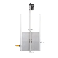 PawHut Usa automata pentru cotetul de gaini cu temporizator, senzor de lumina, senzor infrarosu(m-3)