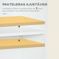 HOMCOM Estante de Livros com 4 Gavetas 3 Prateleiras de Armazenamento e Prateleira Ajustável Móvel Organizador para Escritório Sala de Estar Estúdio 76x30x173cm Branco e Cinza(m-6)