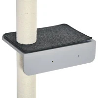 PawHut Muur Gemonteerde Katten Klim- en Krabpaal - Lichtgrijs+Beige(m-6)