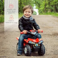 HOMCOM Loopauto kinderen met muziek loopauto, terreinwagen, duwauto rood(m-5)