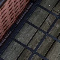 Outsunny Raised Garden Bed Poly Rattan with Wheels Planter Box with Drain Holes Flower Pot Coffe Brown 94.5 x 31 x 36 cm(m-9)