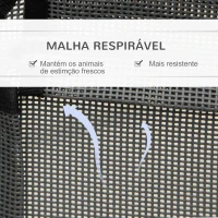 PawHut Cama Elevada para Cães Pequenos Médios Cama para Animais de Estimação com Tecido de Malha Respirável Estrutura Curvada de Aço para Interior e Exterior 110x60x20cm Cinza(m-4)