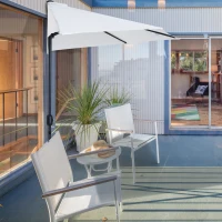 Outsunny aluminium parasol halfrond | Aosom.nl(m-2)