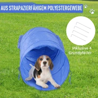 PawHut 5-delig Hondenbehendigheidsset training voor huisdieren met hondentunnel inclusief tas(m-5)