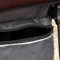 HOMCOM Mochila Porta Bebés Dobrável Mochila Porta Bebés Ergonómica com Capa Impermeável Base de Suporte e Múltiplos Bolsos para 6-36 Meses Carga Máxima 15kg 38x77x87,5cm Vermelho(m-8)