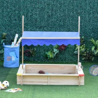 Piaskownica drewno jodłowe opuszczany dach przechylany kolor naturalny(m-10)