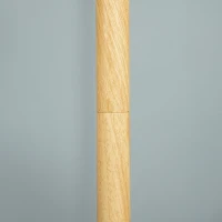 HOMCOM Candeeiro de Pé com Ecrã Giratório de 360° Interruptor de Pé LED E27 Máx. 40W Base de Madeira Candeeiro de Pé para Sala de Estar Dormitório Estúdio 38x38x160cm Natural(m-9)