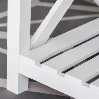 HOMCOM Mesa de Centro para Sala de Estar Mesa de Café com Prateleira de Armazenamento Inferior 116x60x48cm Madeira Natural e Branco(m-8)