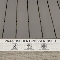 Komplet wypoczynkowy z technorattanu, 6-częściowy Zestaw mebli ogrodowych, komplet wypoczynkowy, sofa, taboret, szary(m-4)