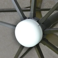 Parasol 3 x 3 m, parasol na wysięgniku, aluminiowy, Parasol rzymski z oświetleniem solarnym LED, z możliwością obracania o 360°(m-4)