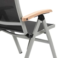 Outsunny krzesło składane krzesło ogrodowe z podłokietnikiem do ogrodu(m-7)