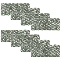 Outsunny Sztuczny żywopłot, zielona ściana roślinna, 8 elementów, dekoracja ogrodowa, 2 x 1 m, zielony(m-1)